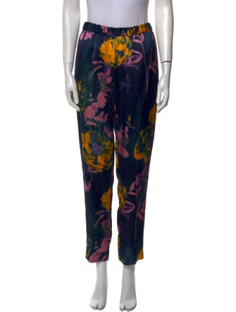 Dries Van Noten Printed Straight Leg Pants