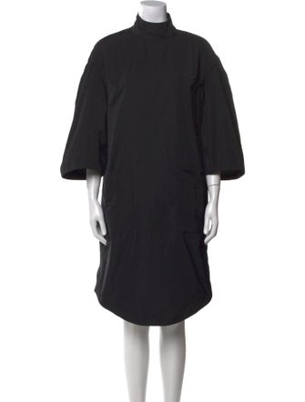 Dries Van Noten Mock Neck Knee-Length Dress