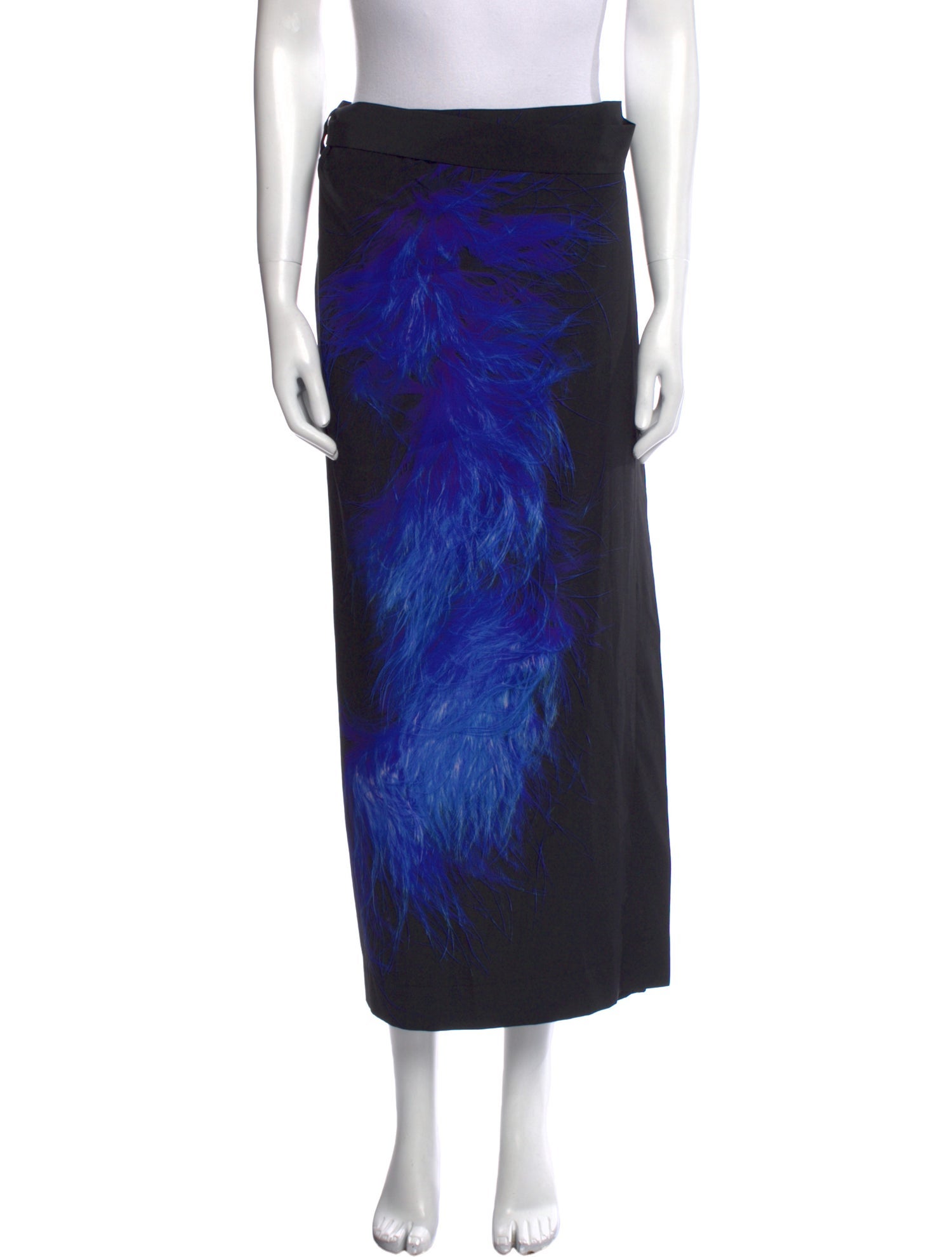 Dries Van Noten Silk Midi Length Skirt