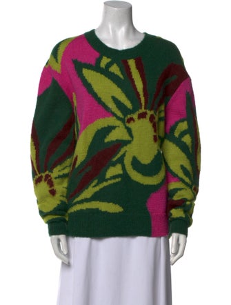 Dries Van Noten Printed Crew Neck Sweater