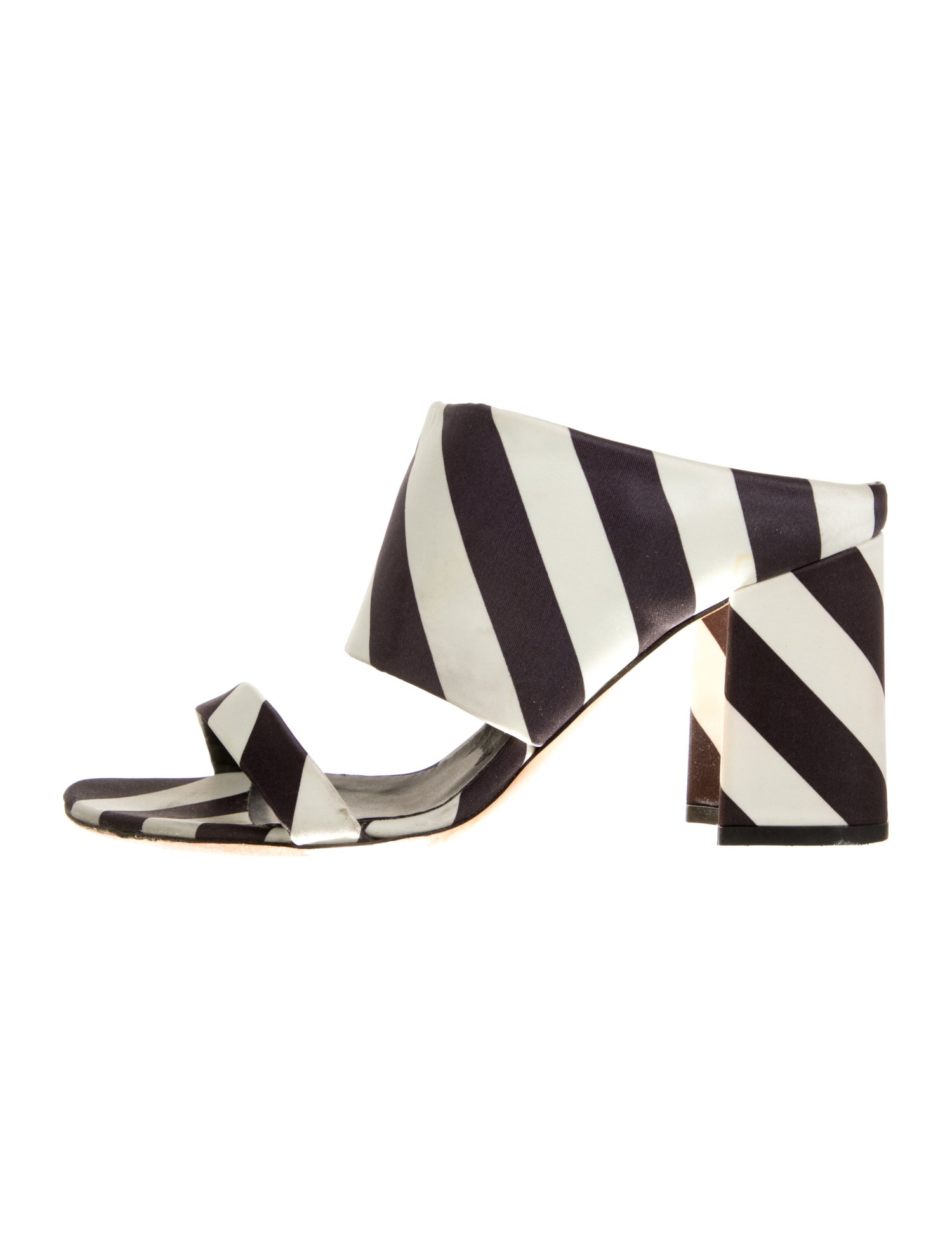 Dries Van Noten Satin Printed Slides