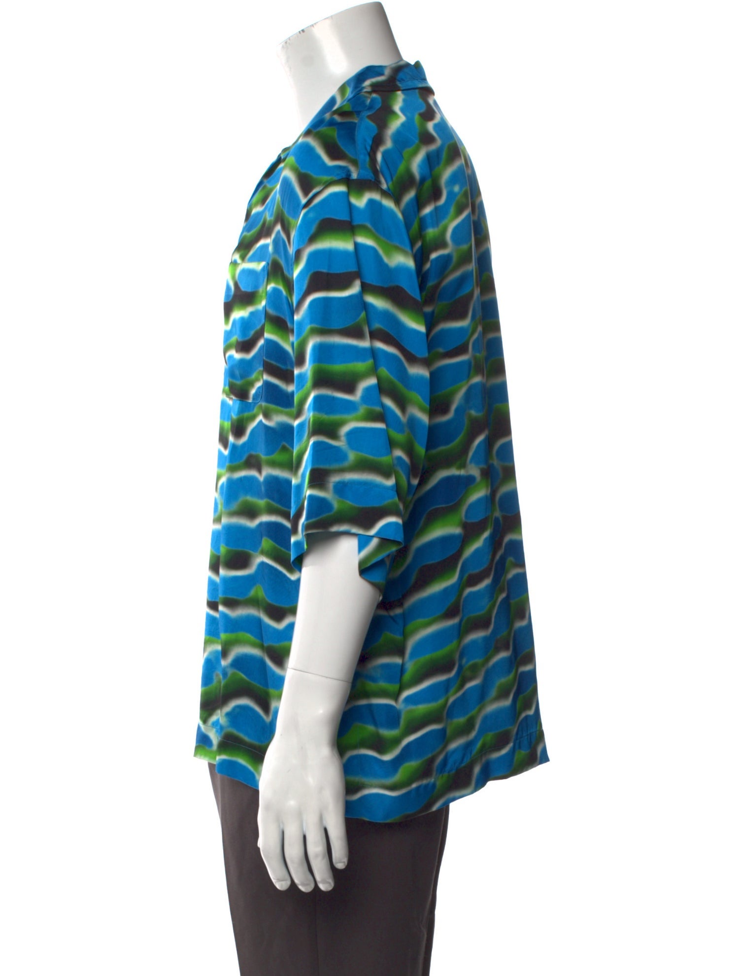 Dries Van Noten Striped Short Sleeve Shirt