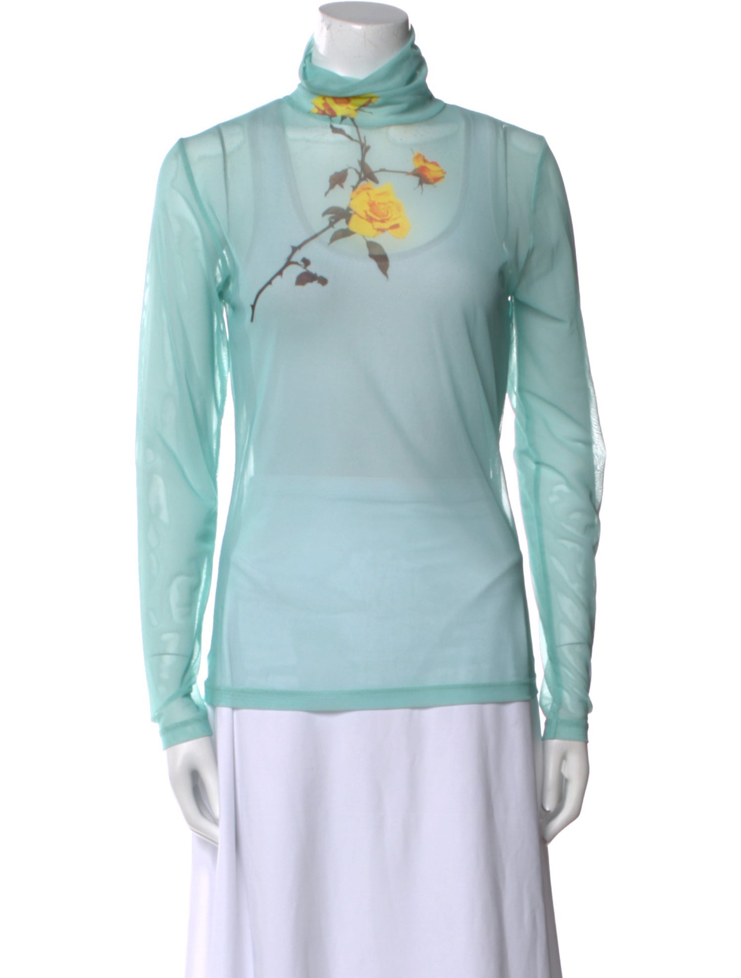 Dries Van Noten Graphic Print Turtleneck Sweatshirt