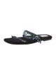 Dries Van Noten Velvet Beaded Accents Slides