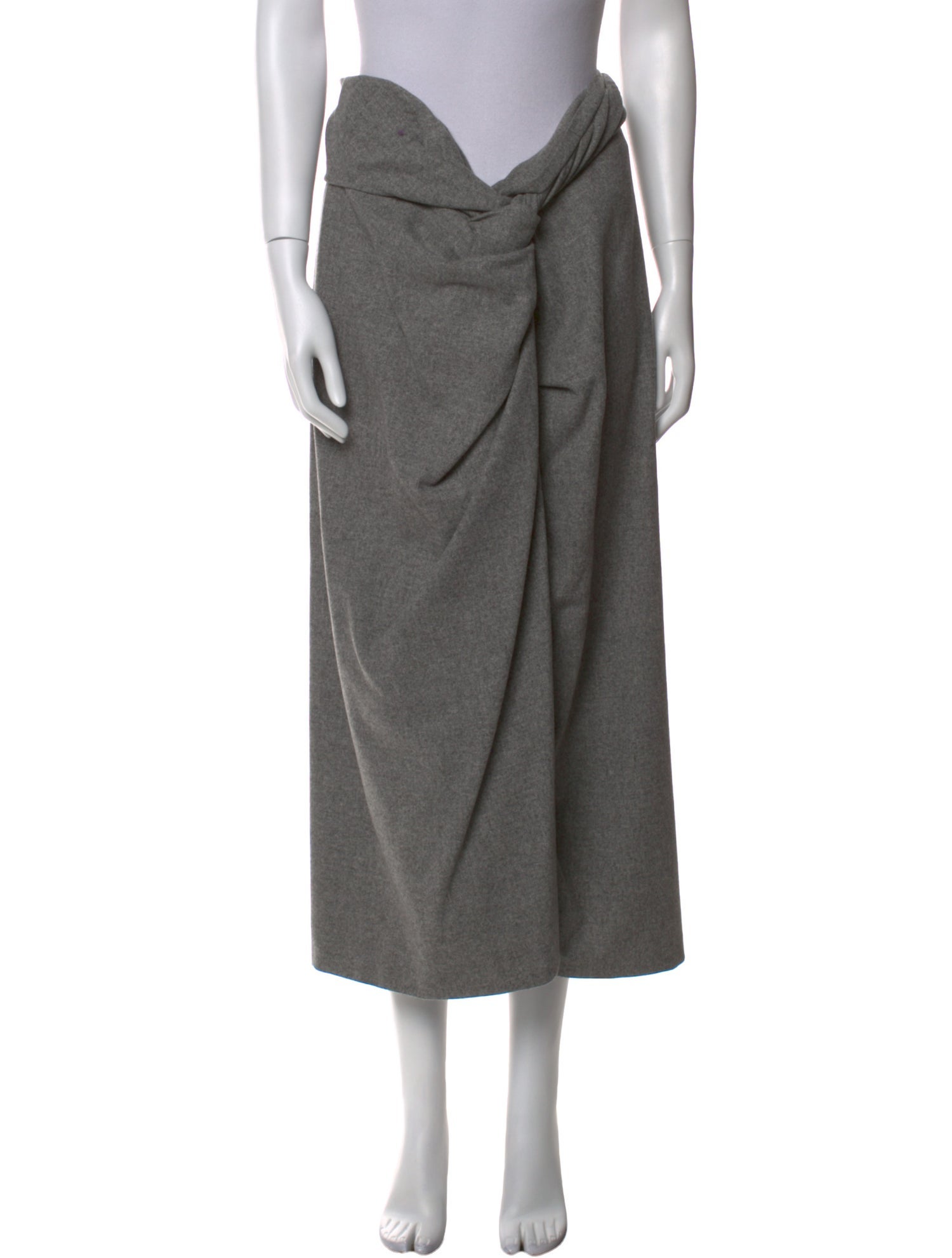 Dries Van Noten Wool Midi Length Skirt