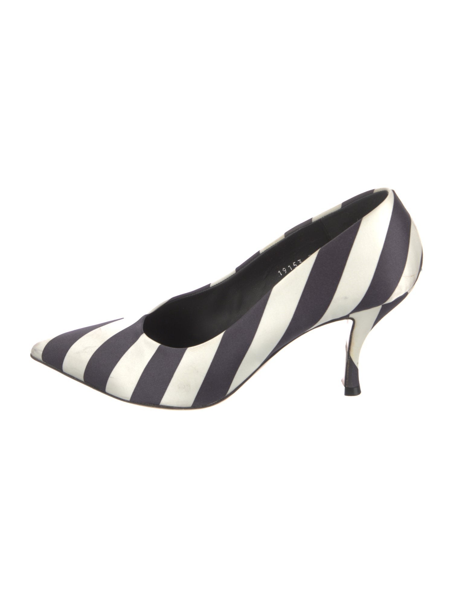 Dries Van Noten Satin Striped Pumps