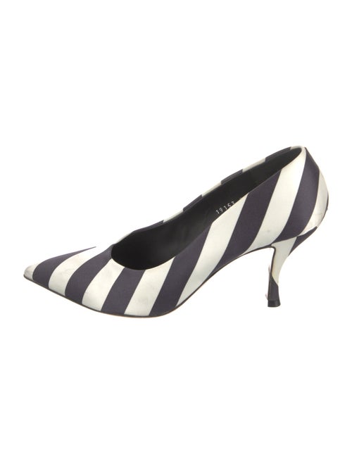 Dries Van Noten Satin Striped Pumps