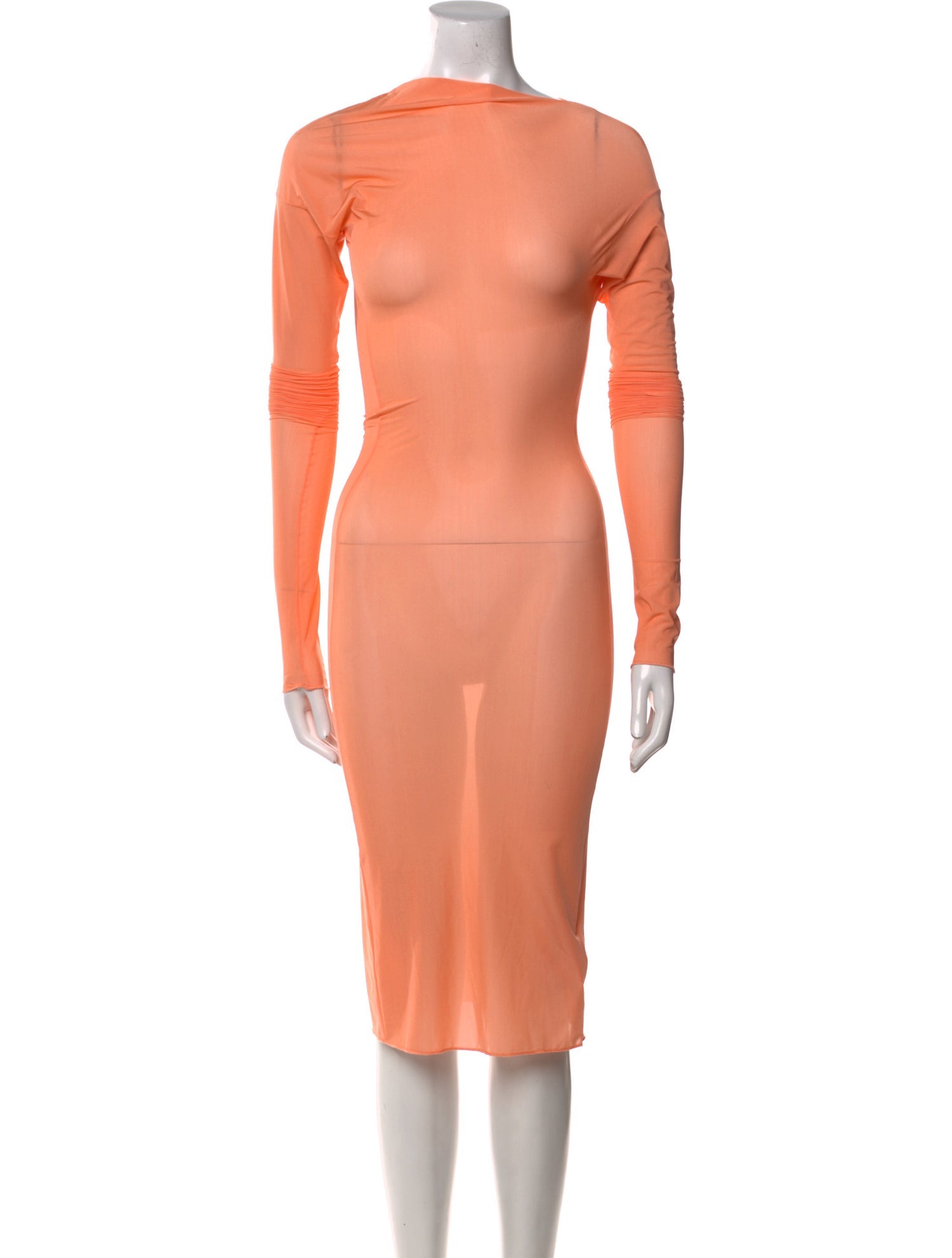 Dries Van Noten Mock Neck Midi Length Dress