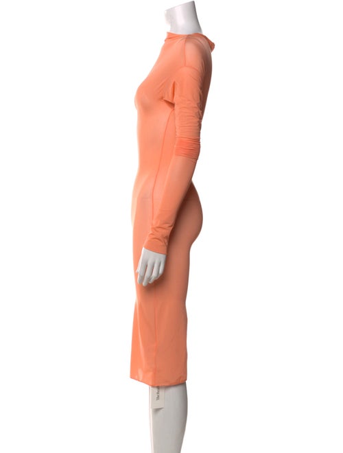 Dries Van Noten Mock Neck Midi Length Dress