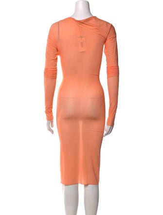 Dries Van Noten Mock Neck Midi Length Dress