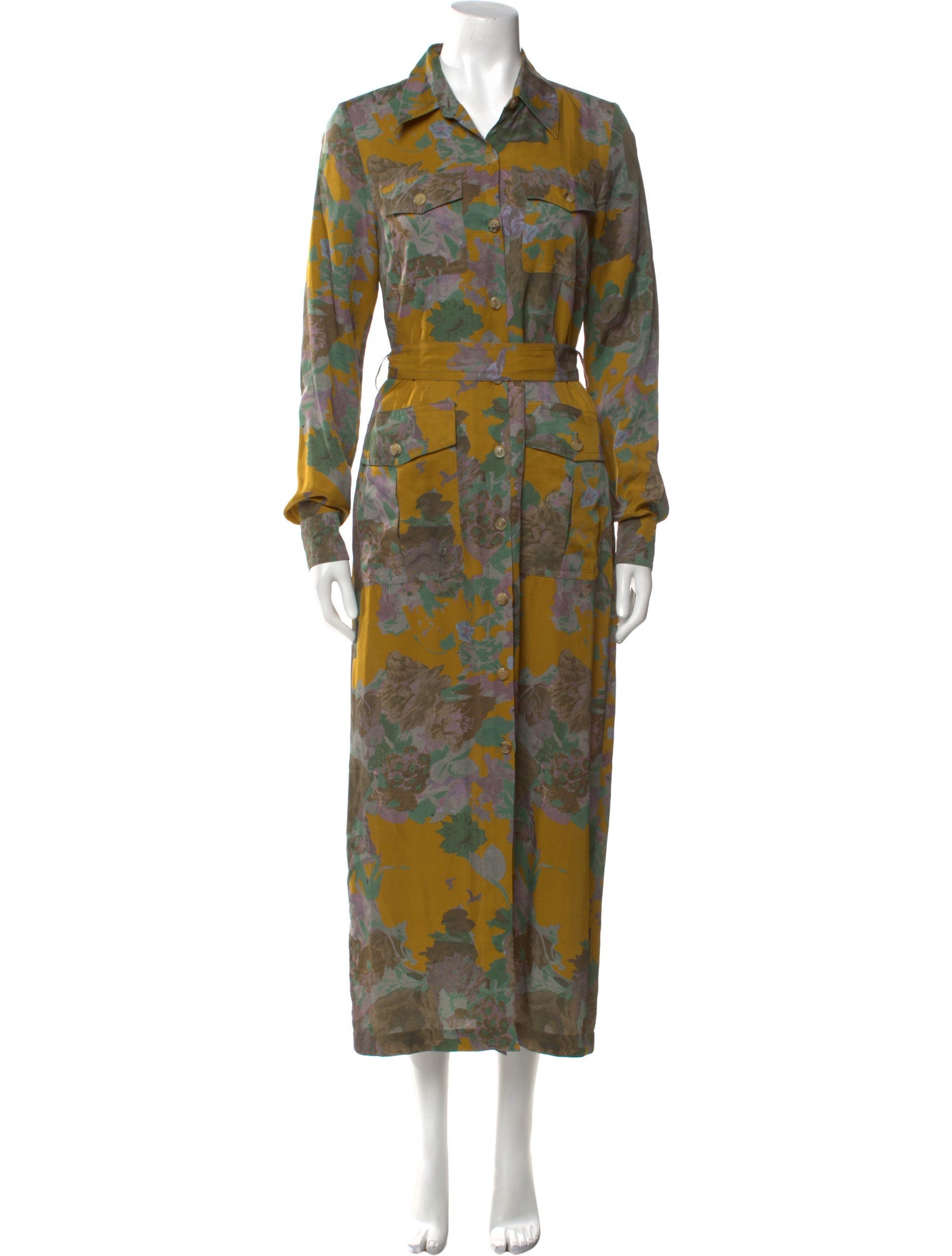 Dries Van Noten Floral Print Long Dress