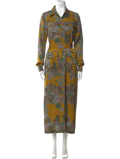 Dries Van Noten Floral Print Long Dress