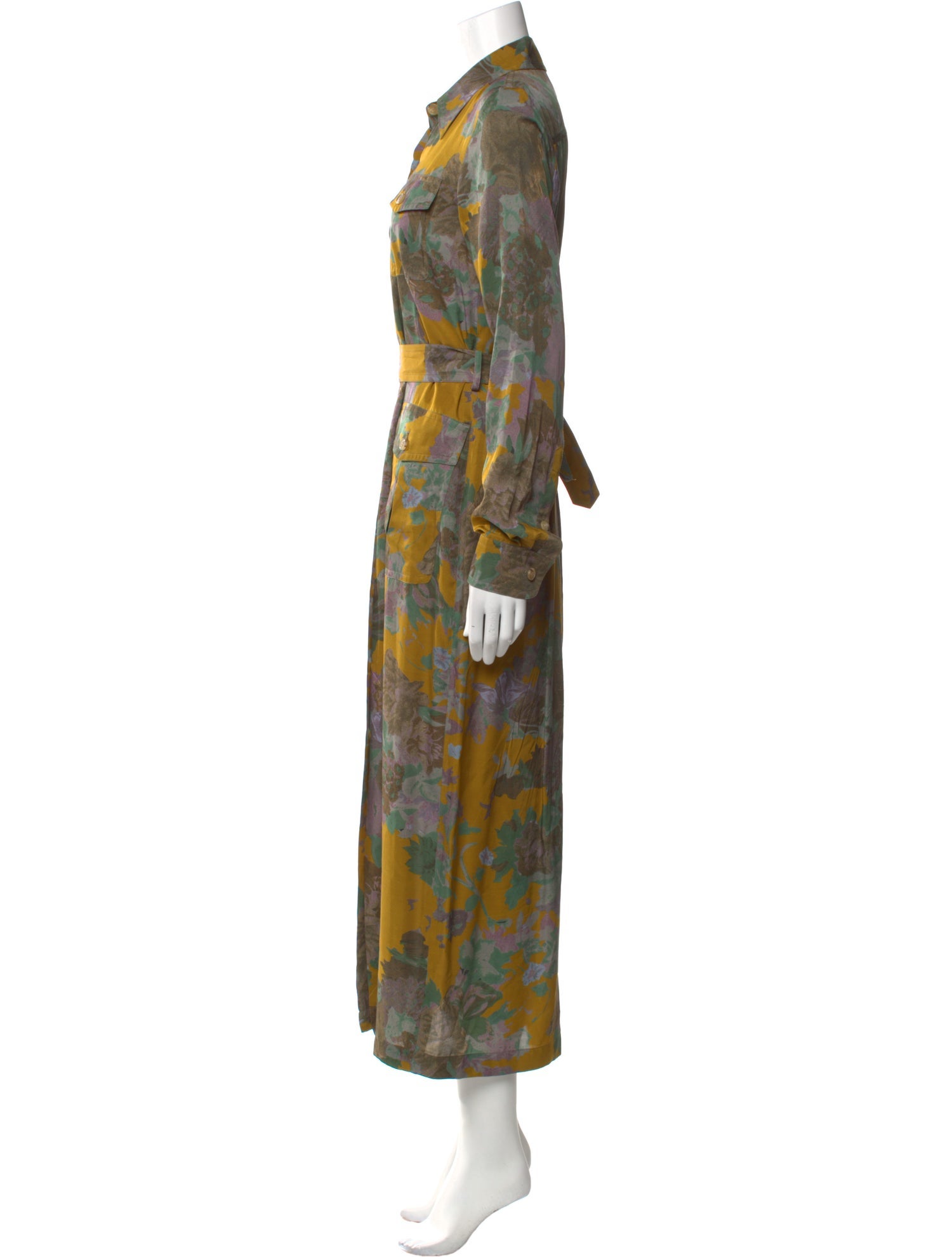 Dries Van Noten Floral Print Long Dress