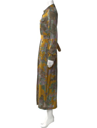 Dries Van Noten Floral Print Long Dress