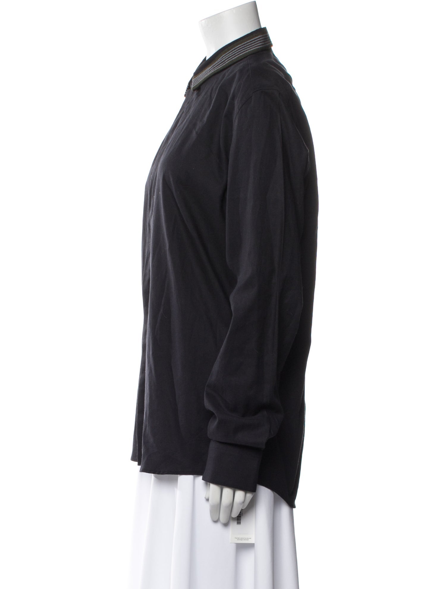 Dries Van Noten Long Sleeve Button-Up Top