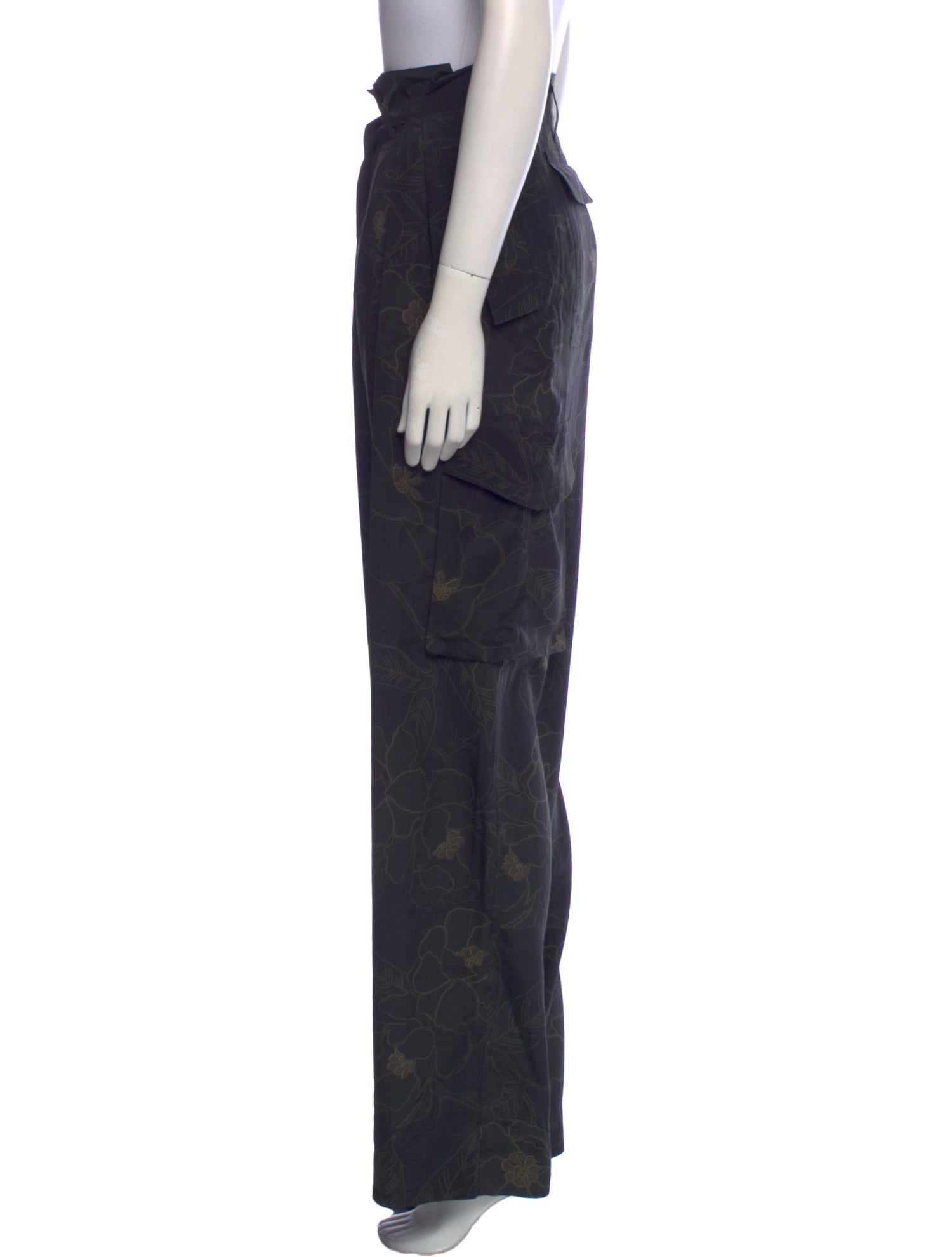 Dries Van Noten Silk Wide Leg Pants