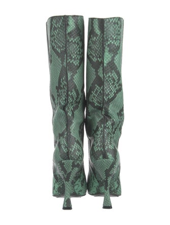 Dries Van Noten Leather Animal Print Boots