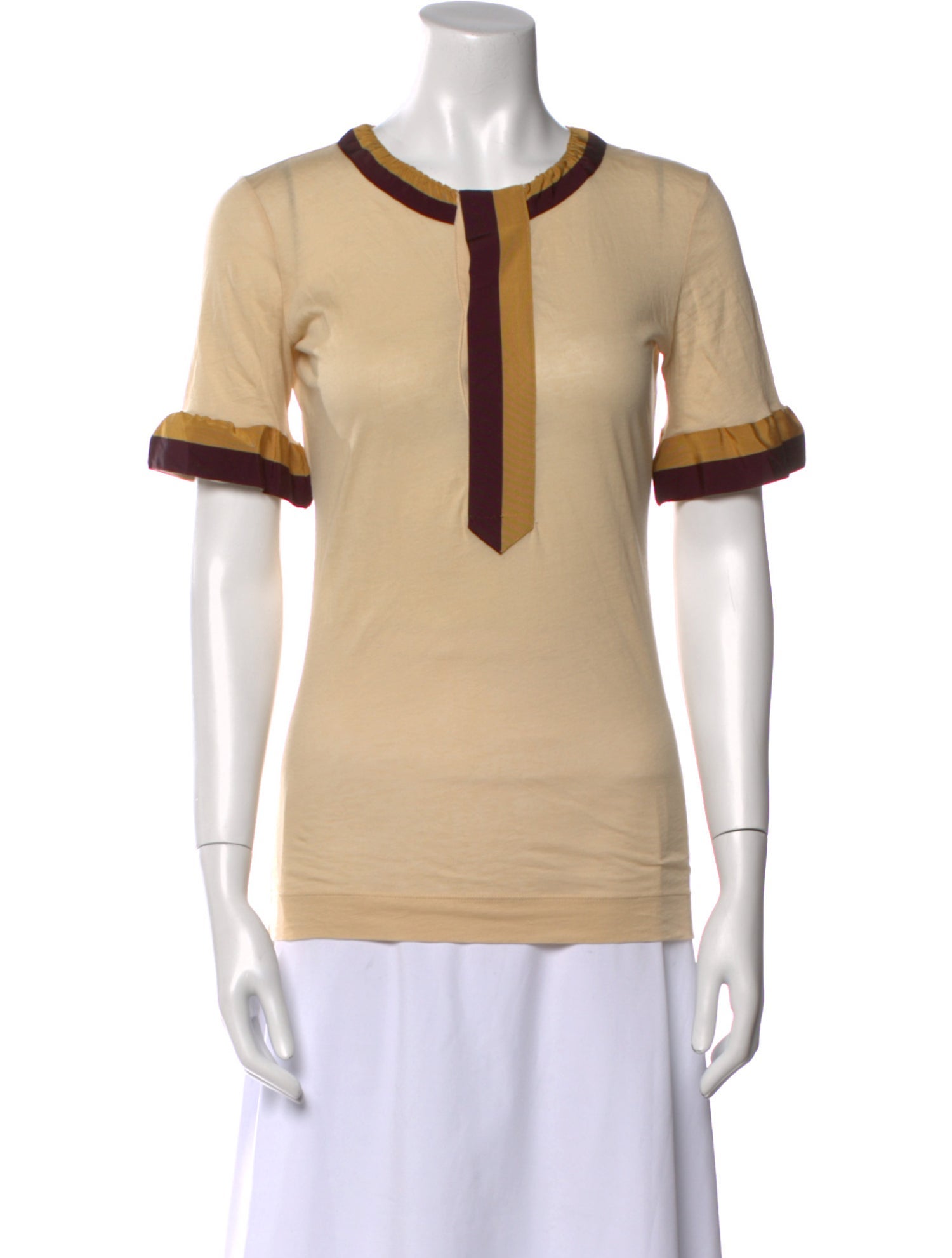 Dries Van Noten Mock Neck Short Sleeve Polo