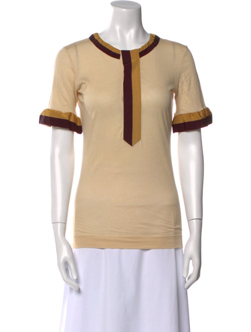 Dries Van Noten Mock Neck Short Sleeve Polo