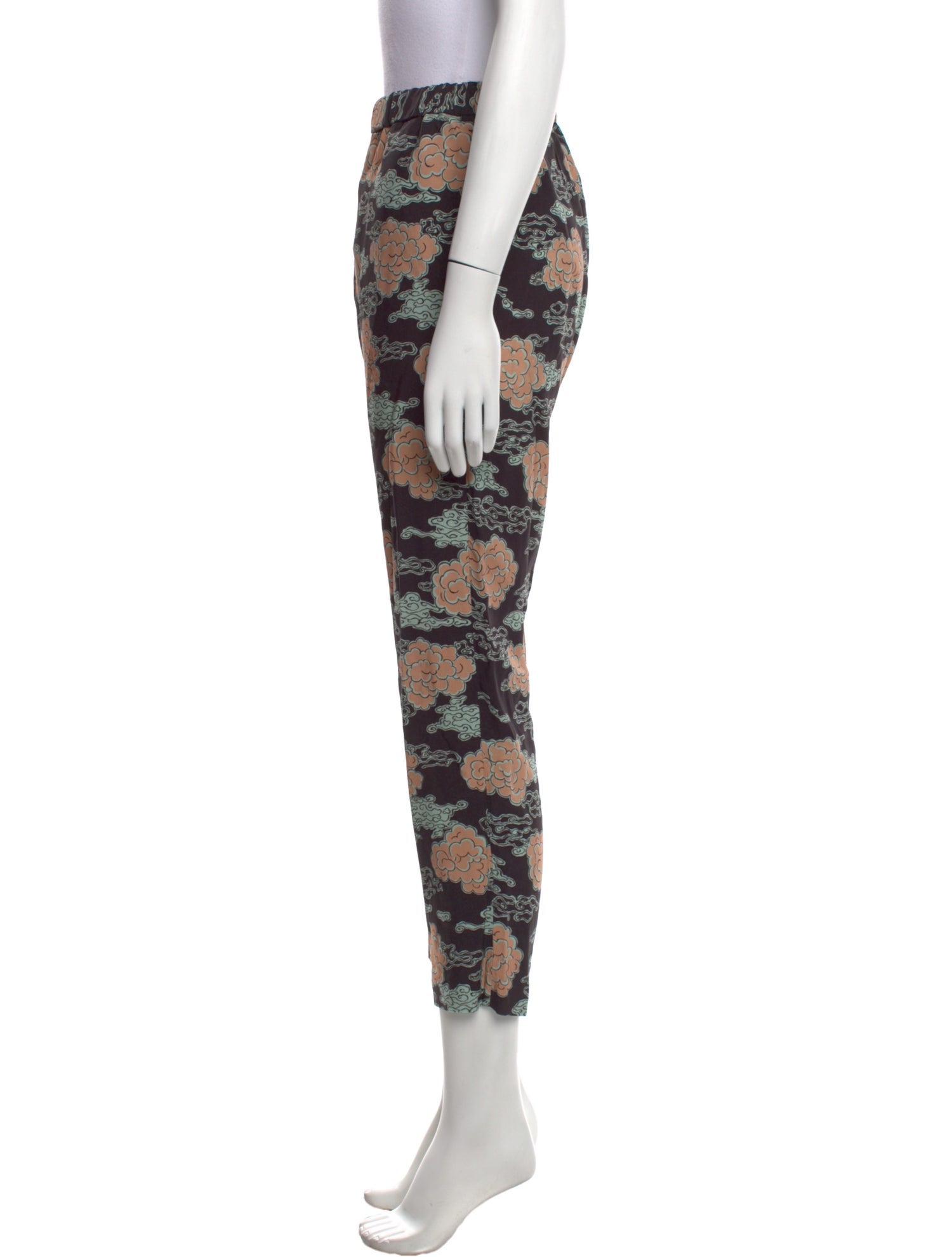 Dries Van Noten Floral Print Straight Leg Pants