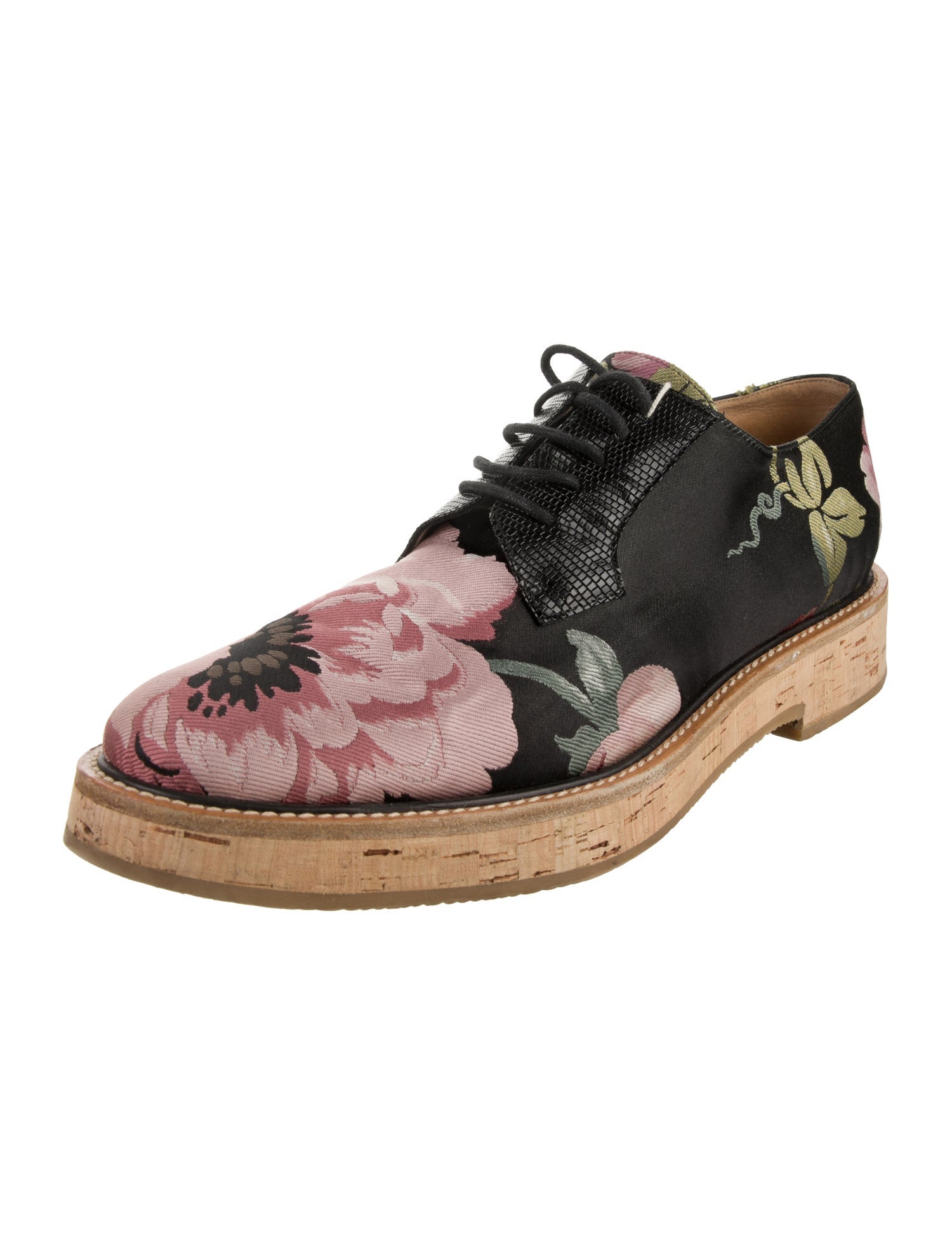 Dries Van Noten Floral Print Oxfords w/ Tags