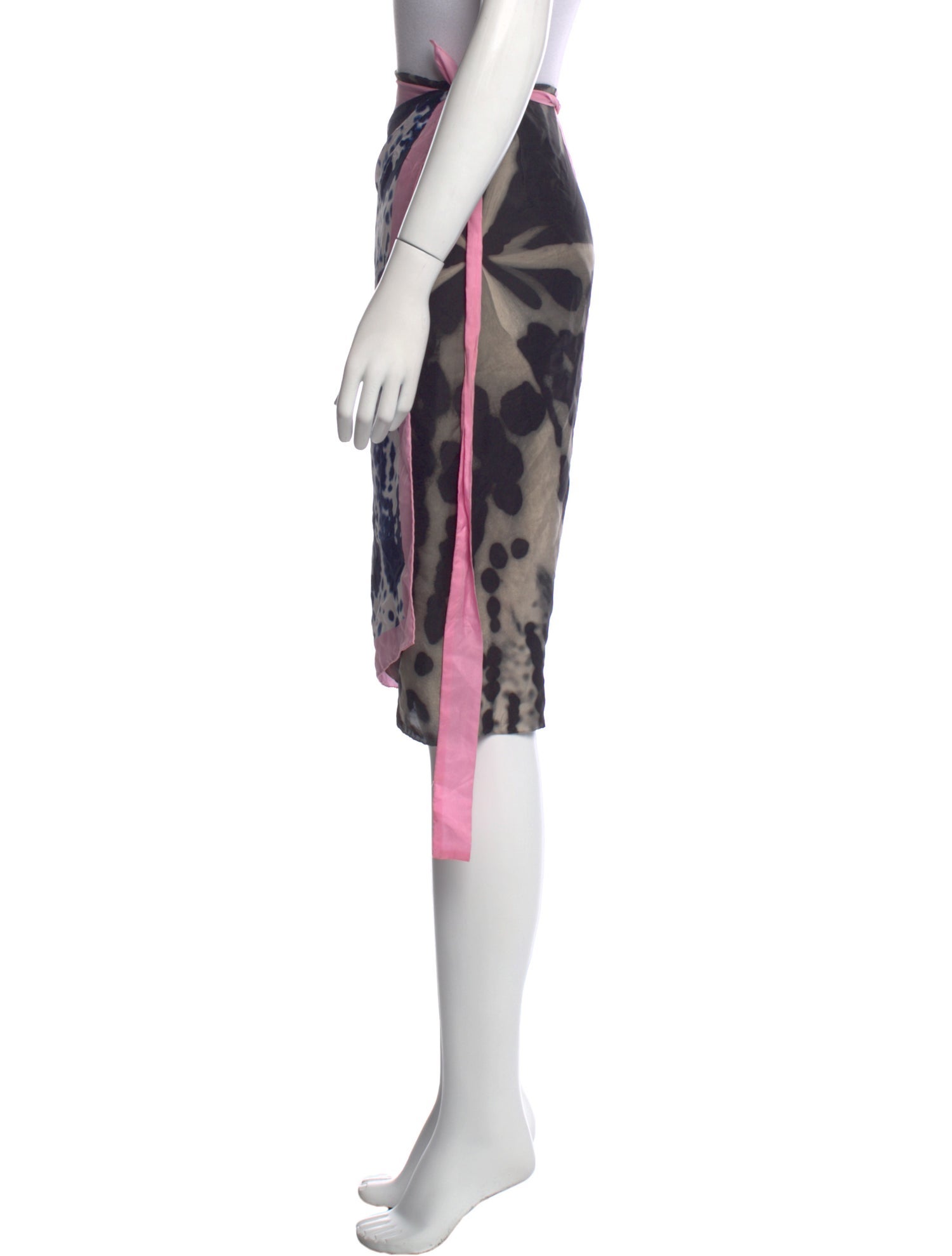 Dries Van Noten Silk Knee-Length Skirt