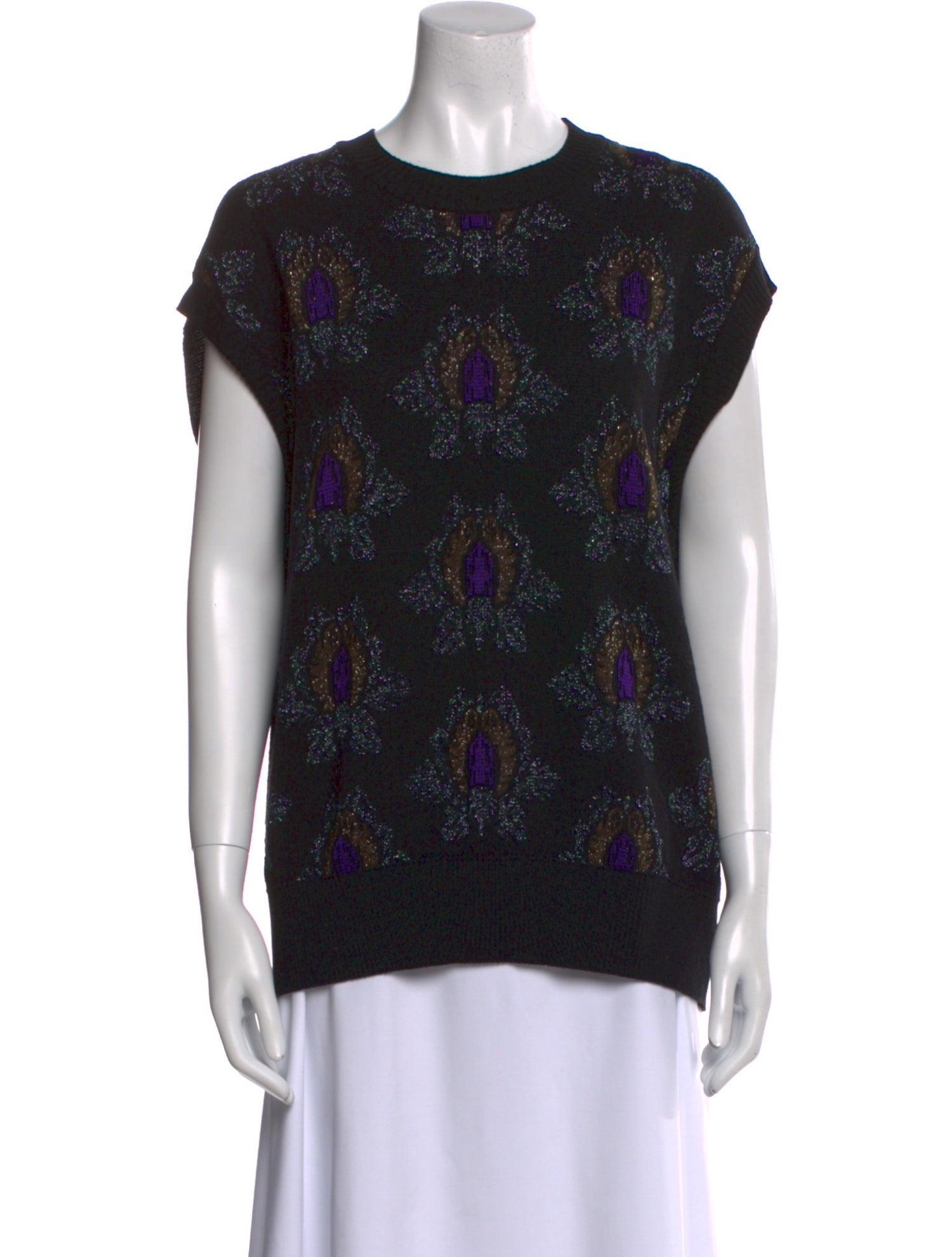 Dries Van Noten Printed Crew Neck Sweater