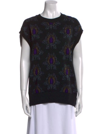 Dries Van Noten Printed Crew Neck Sweater