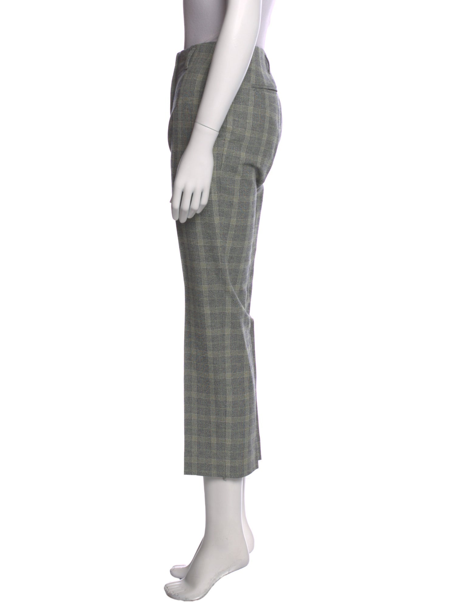 Dries Van Noten Plaid Print Straight Leg Pants w/ Tags