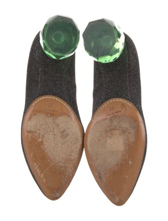 Dries Van Noten Glitter Colorblock Pattern Pumps