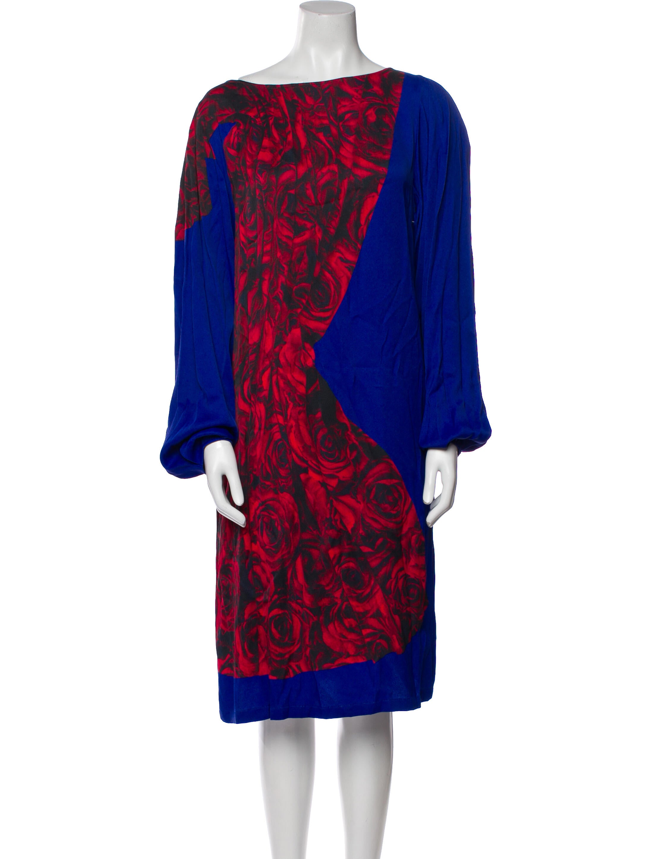 Dries Van Noten Printed Knee-Length Dress - Blue Dresses, Clothing -  DRI177822 | The RealReal