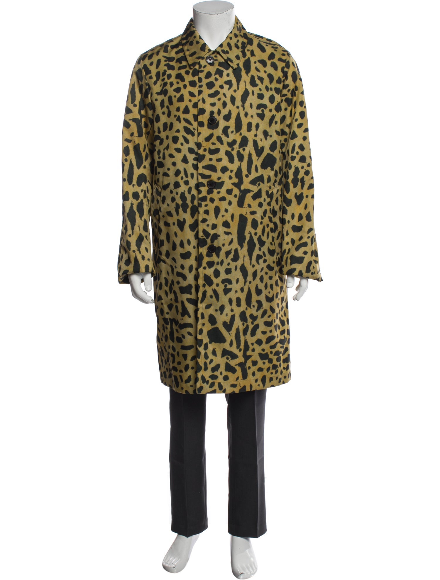 Dries Van Noten Animal Print Trench Coat