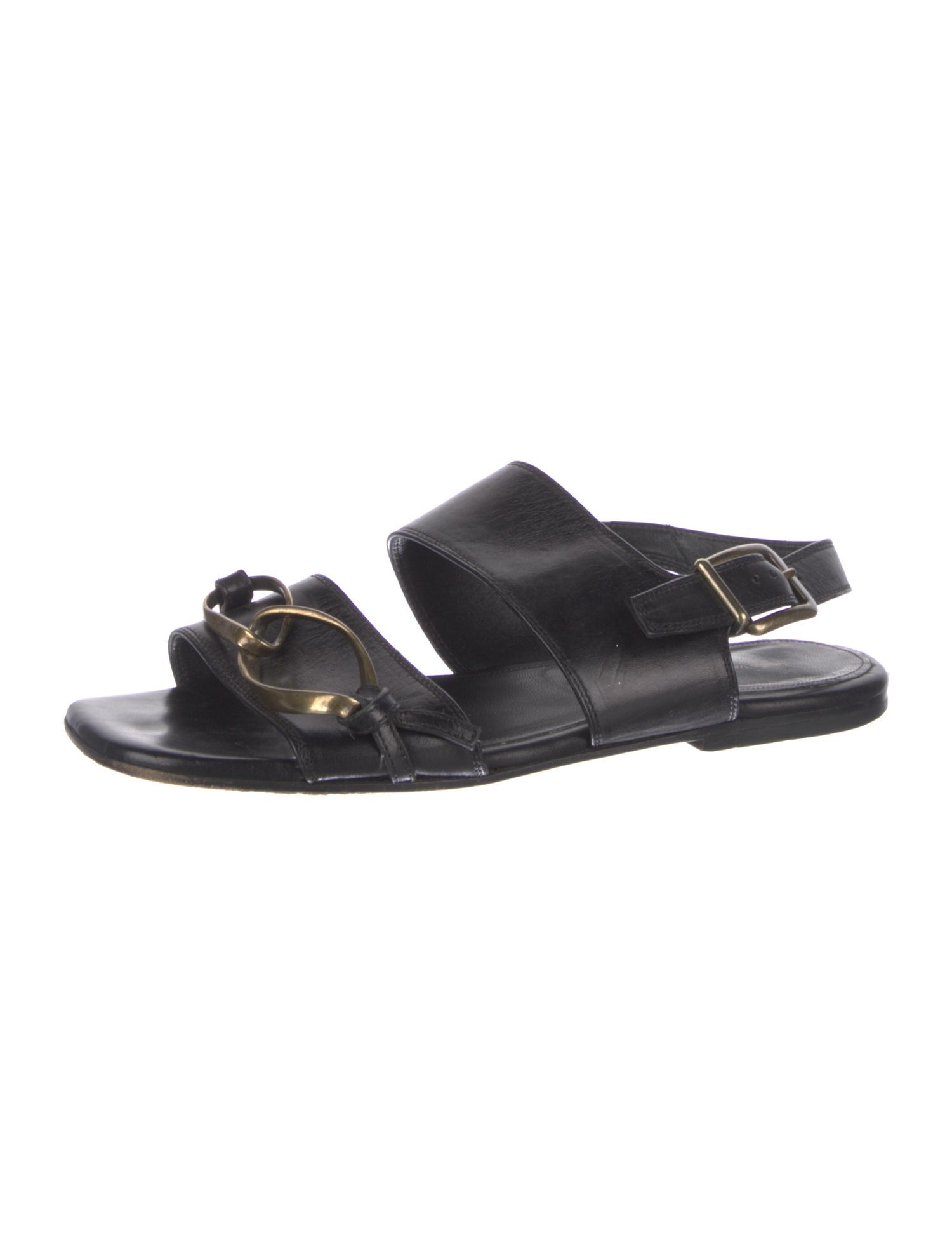 Dries Van Noten Leather Slingback Sandals
