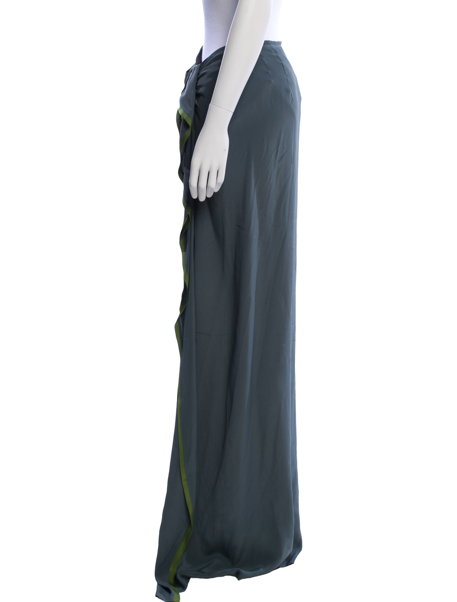 Dries Van Noten Grosgrain Trim Long Skirt