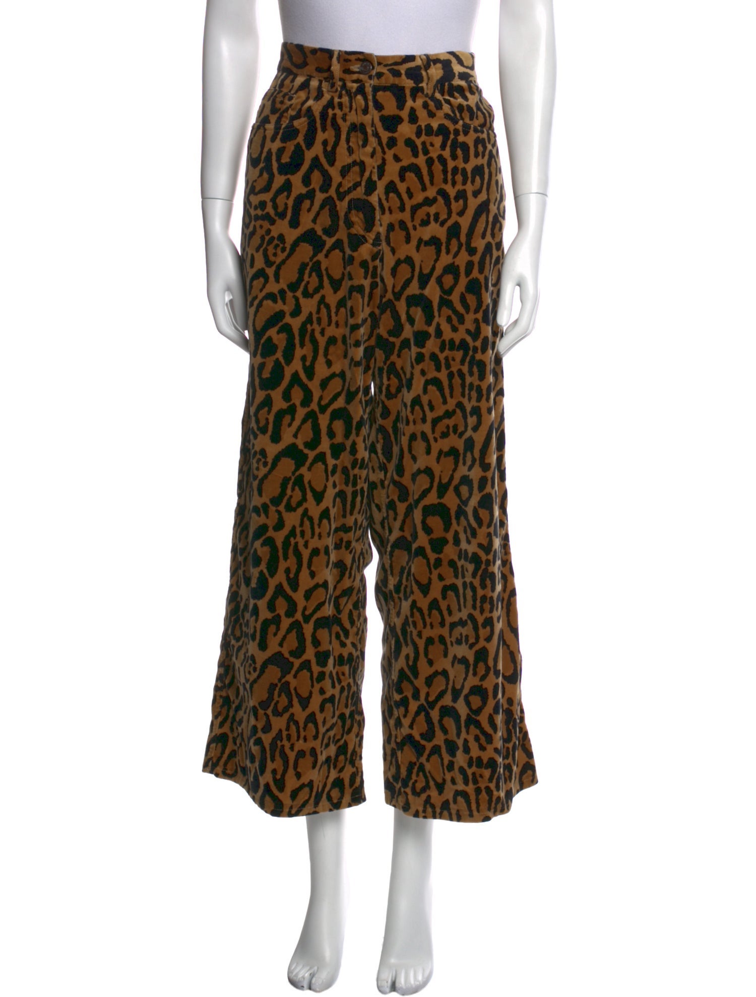 Dries Van Noten Velvet Wide Leg Pants