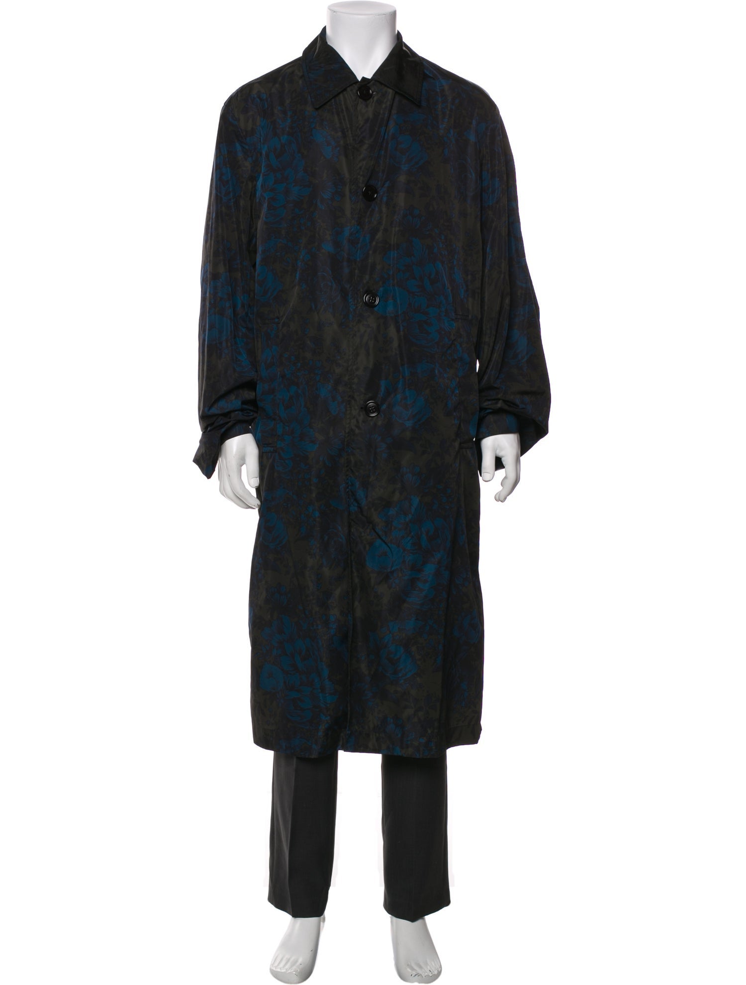 Dries Van Noten Floral Print Overcoat