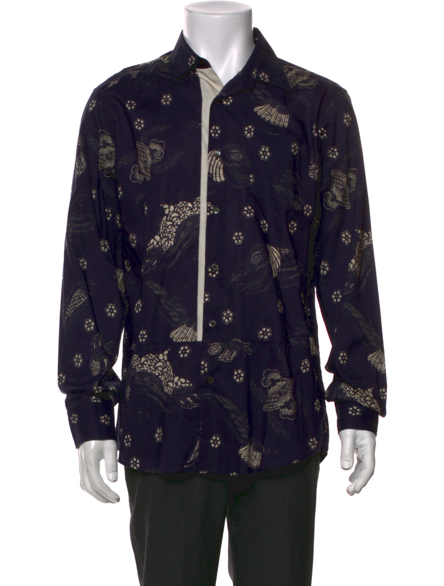 Dries Van Noten Printed Long Sleeve Shirt