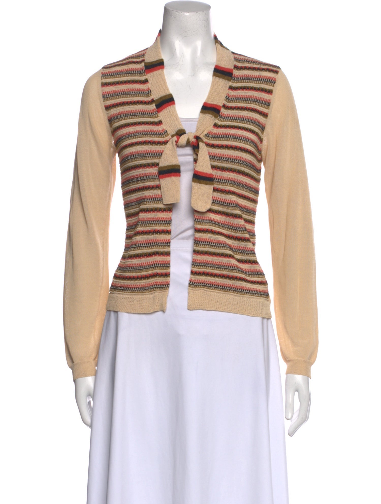 Dries Van Noten Striped V-Neck Sweater