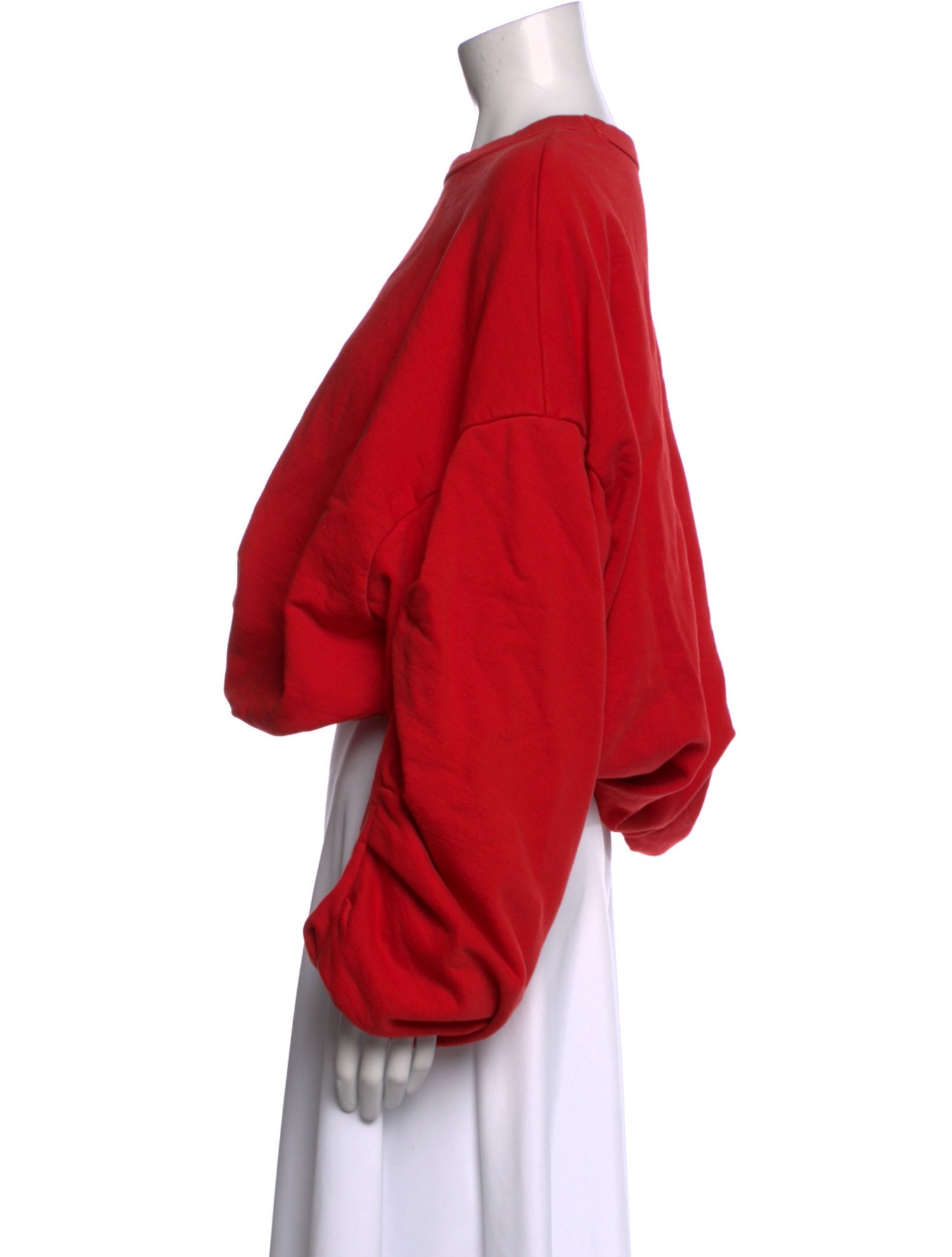 Dries Van Noten Crew Neck Long Sleeve Crop Top