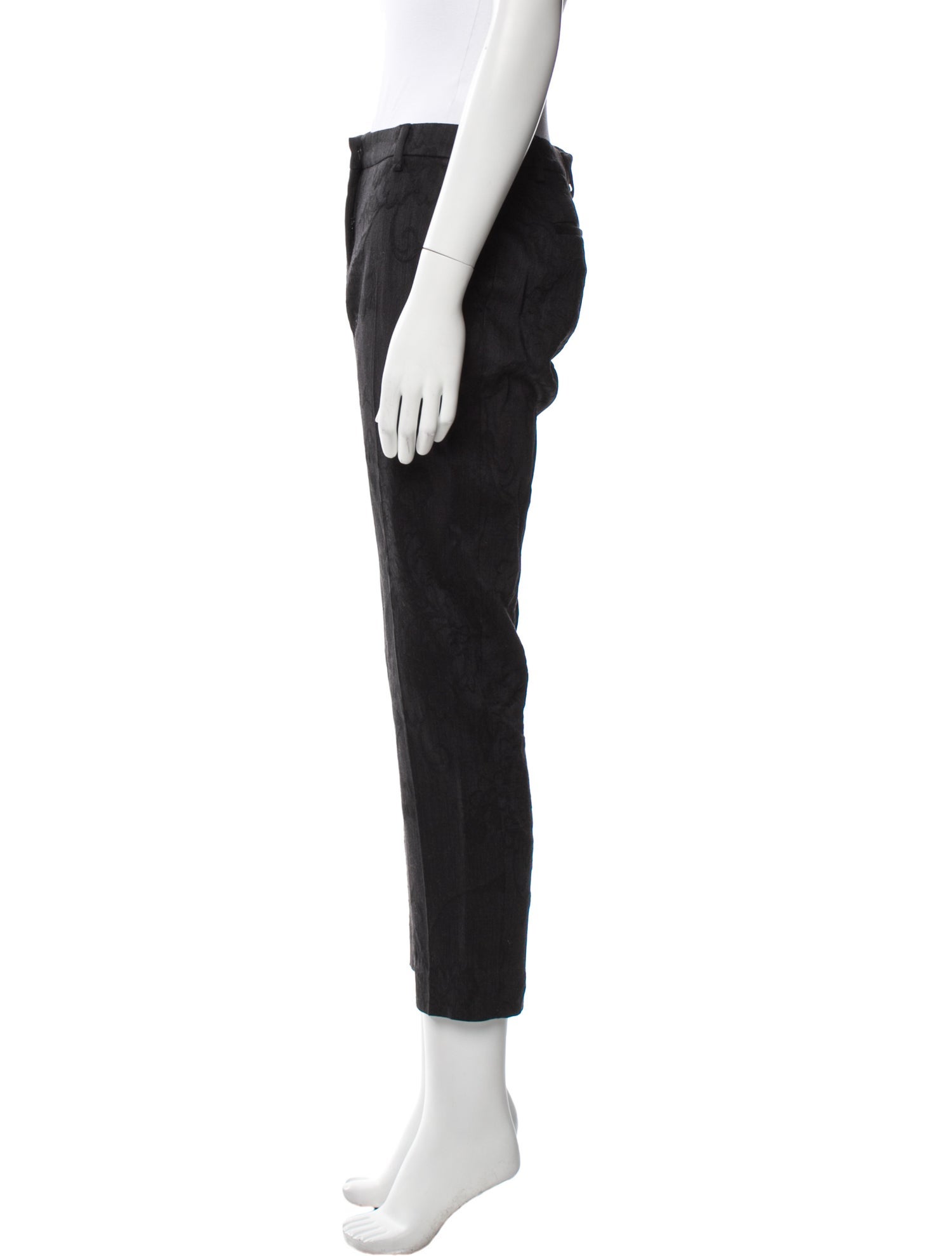 Dries Van Noten Wool Straight Leg Pants