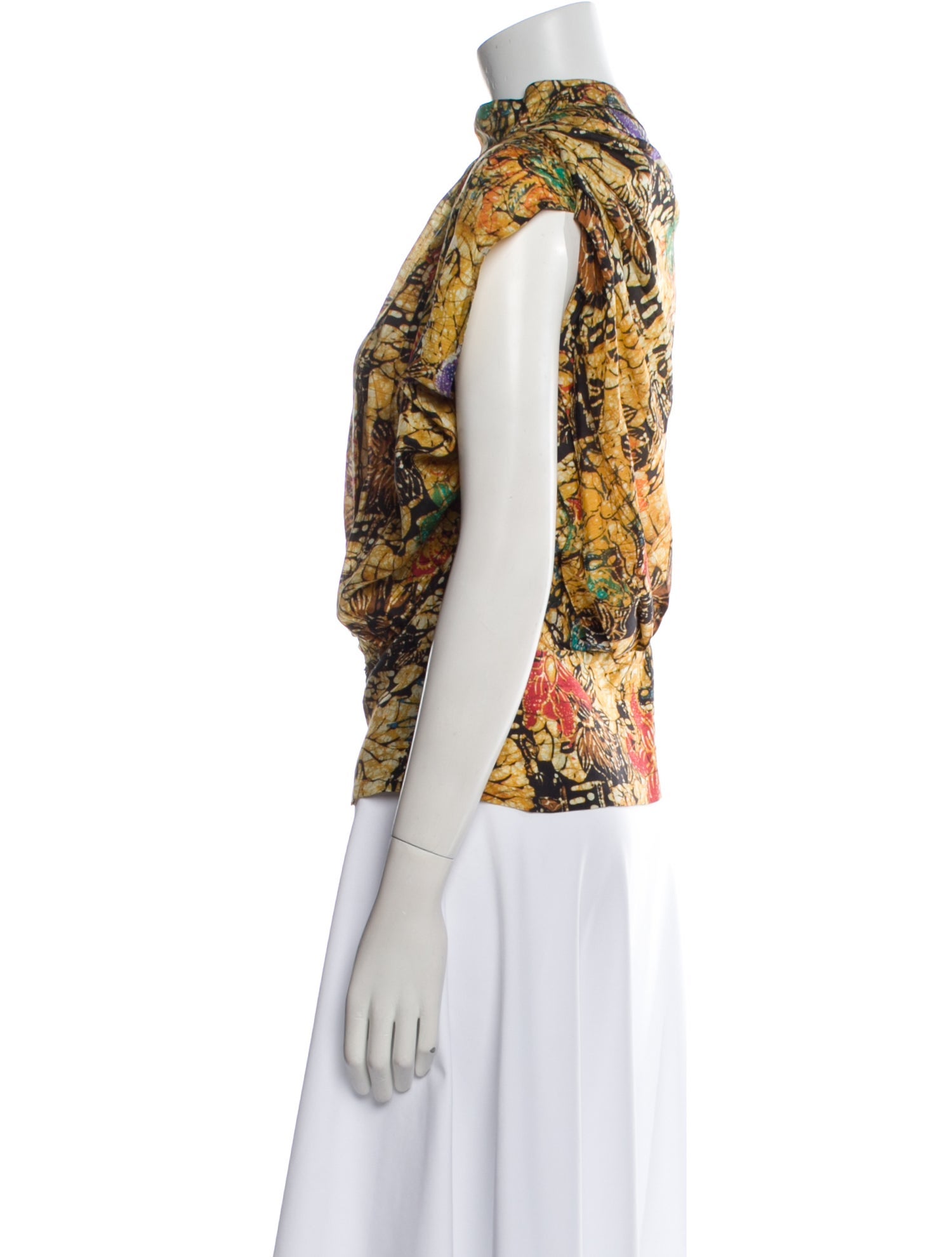 Dries Van Noten Silk Printed Blouse