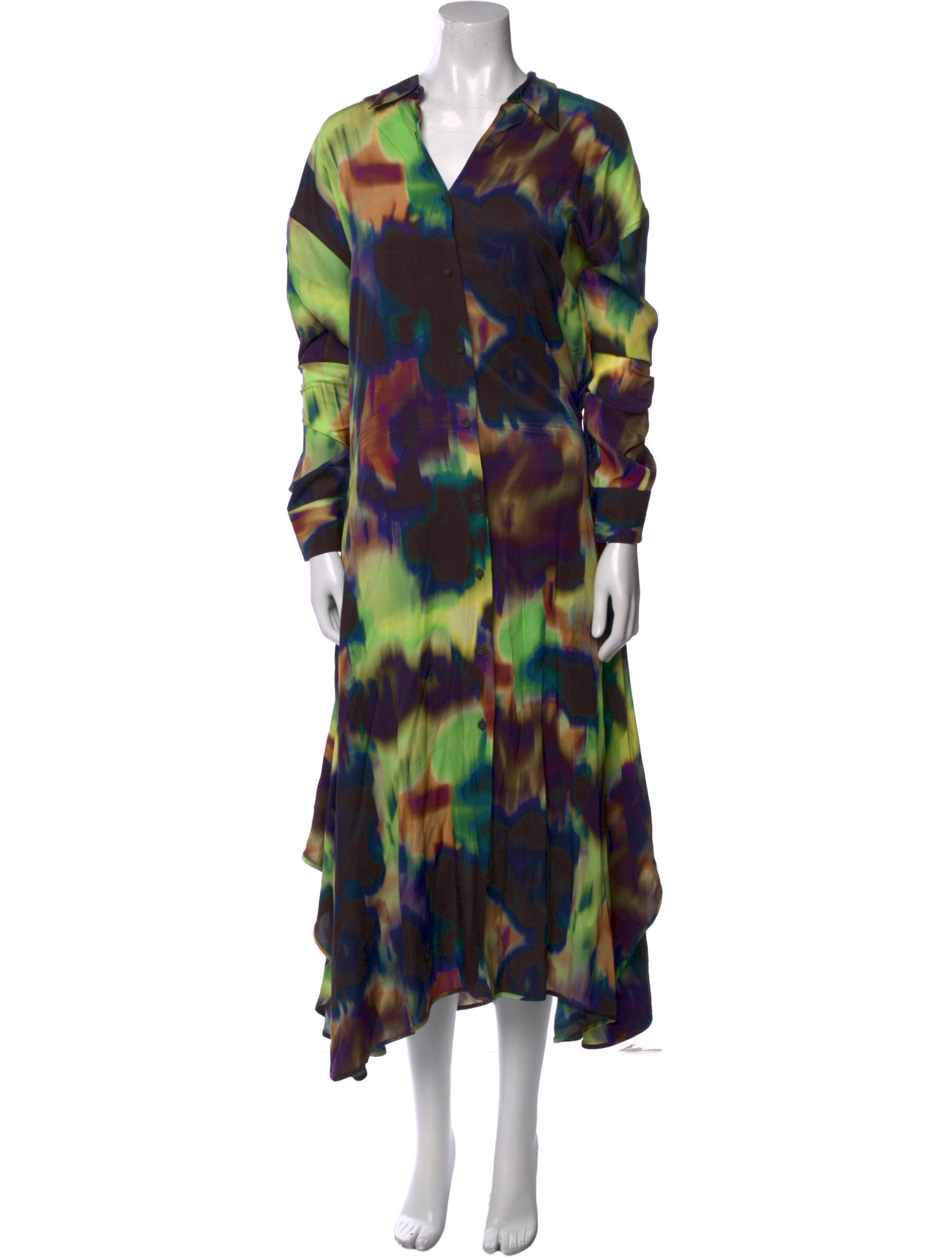 Dries Van Noten Printed Long Dress