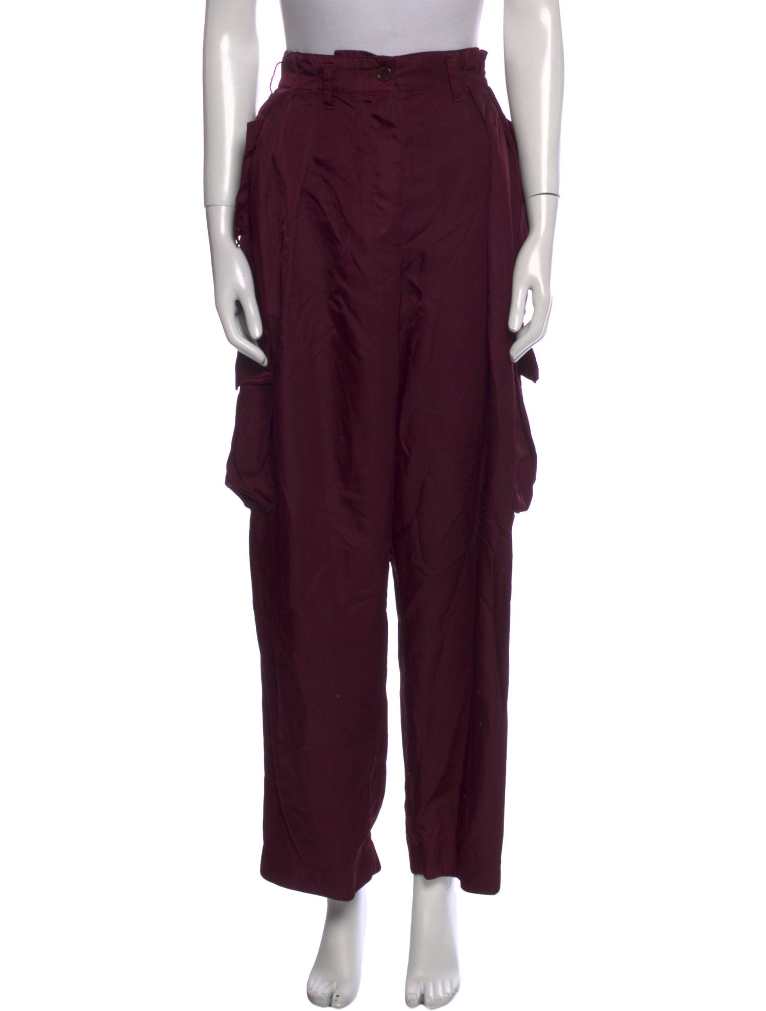 Dries Van Noten Nylon Wide Leg Pants