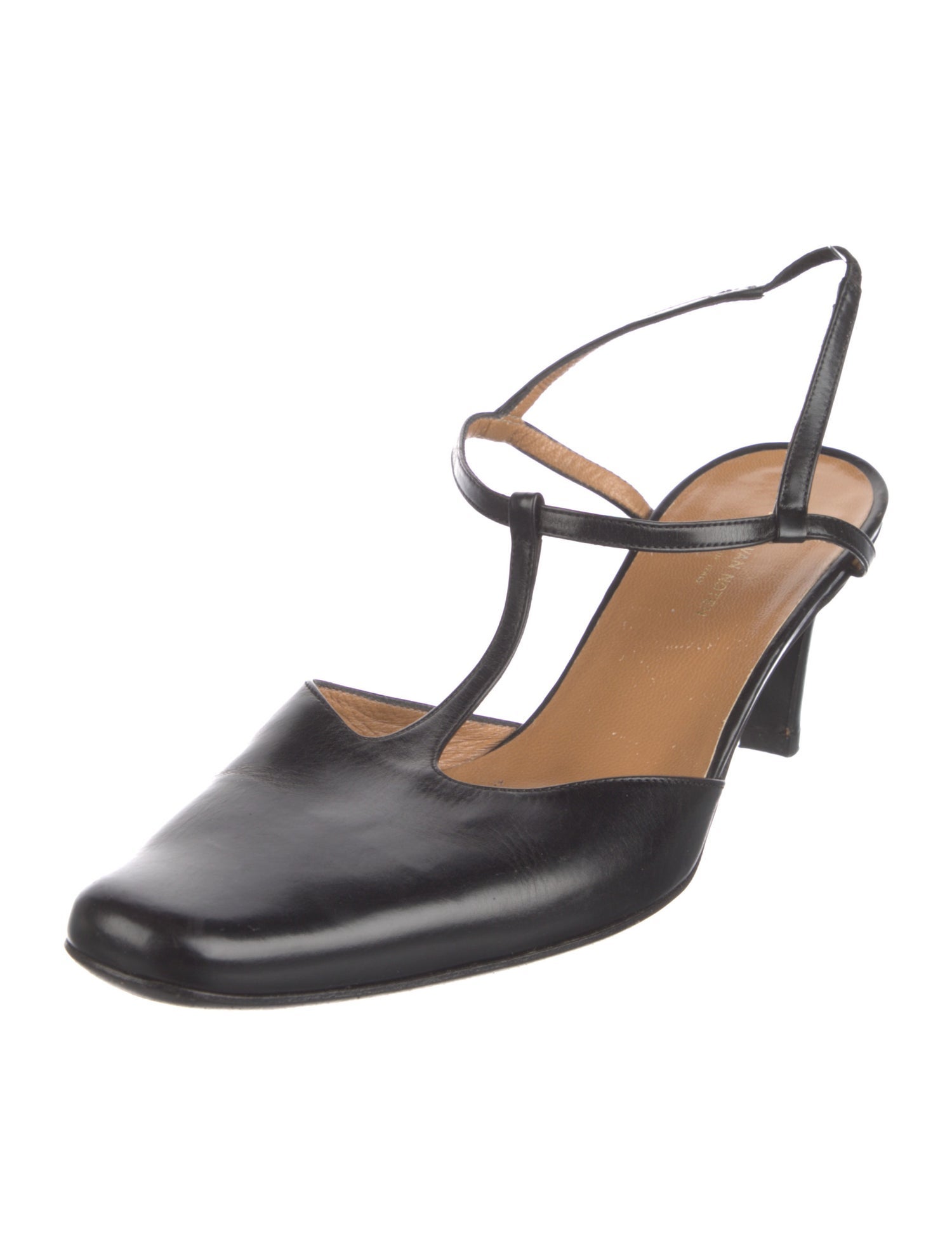 Dries Van Noten Leather T-Strap Pumps
