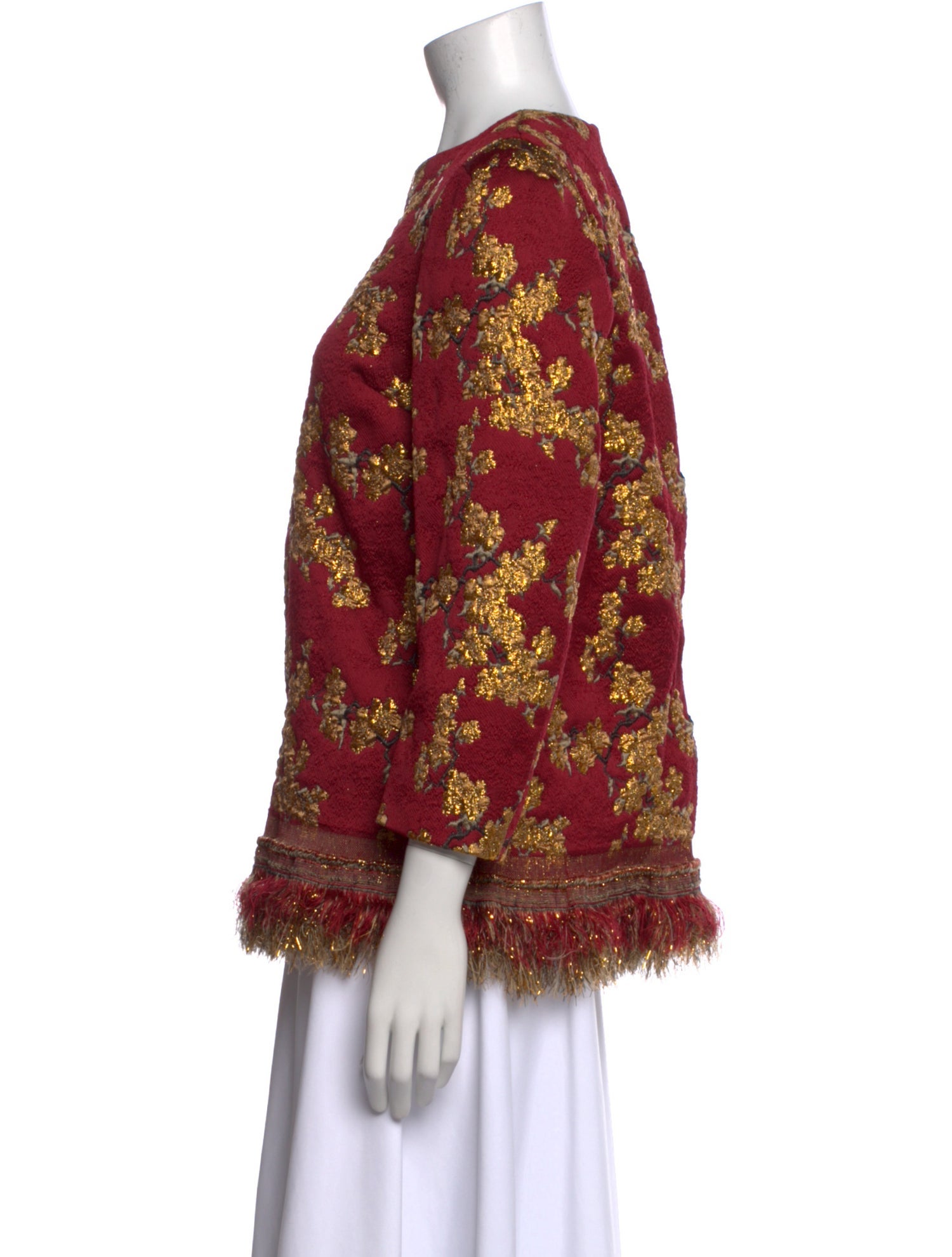 Dries Van Noten Floral Print Crew Neck Blouse