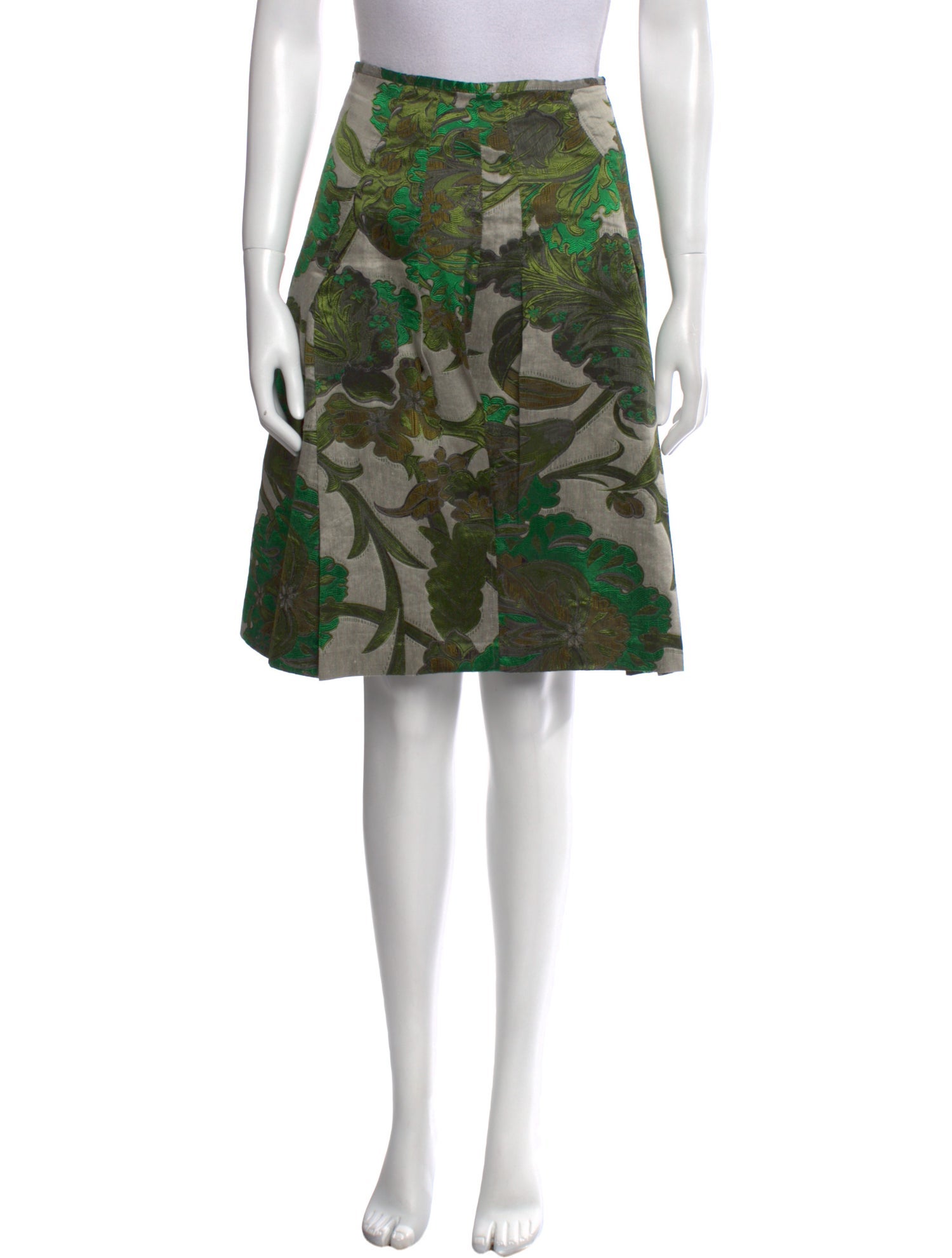 Dries Van Noten Silk Knee-Length Skirt