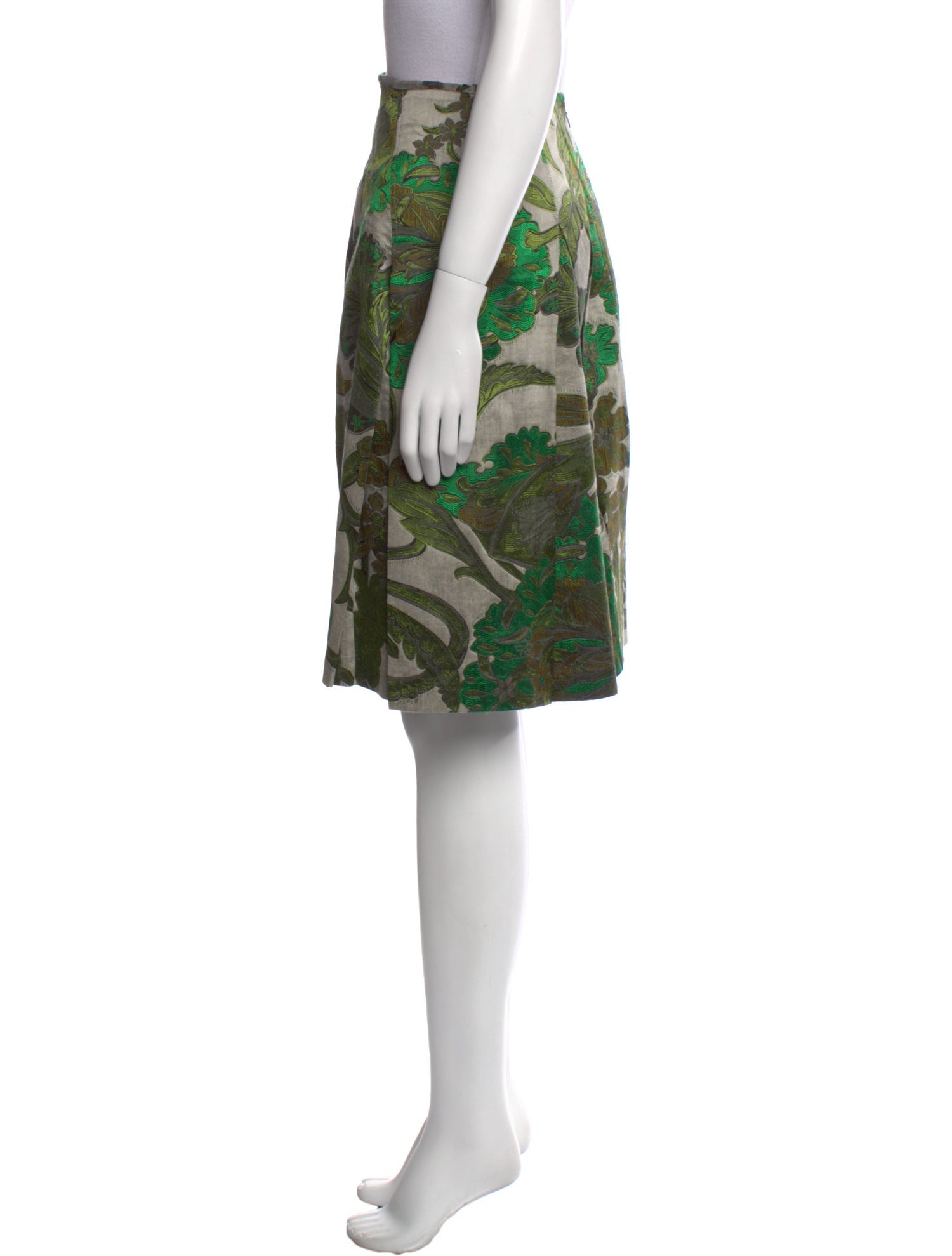 Dries Van Noten Silk Knee-Length Skirt