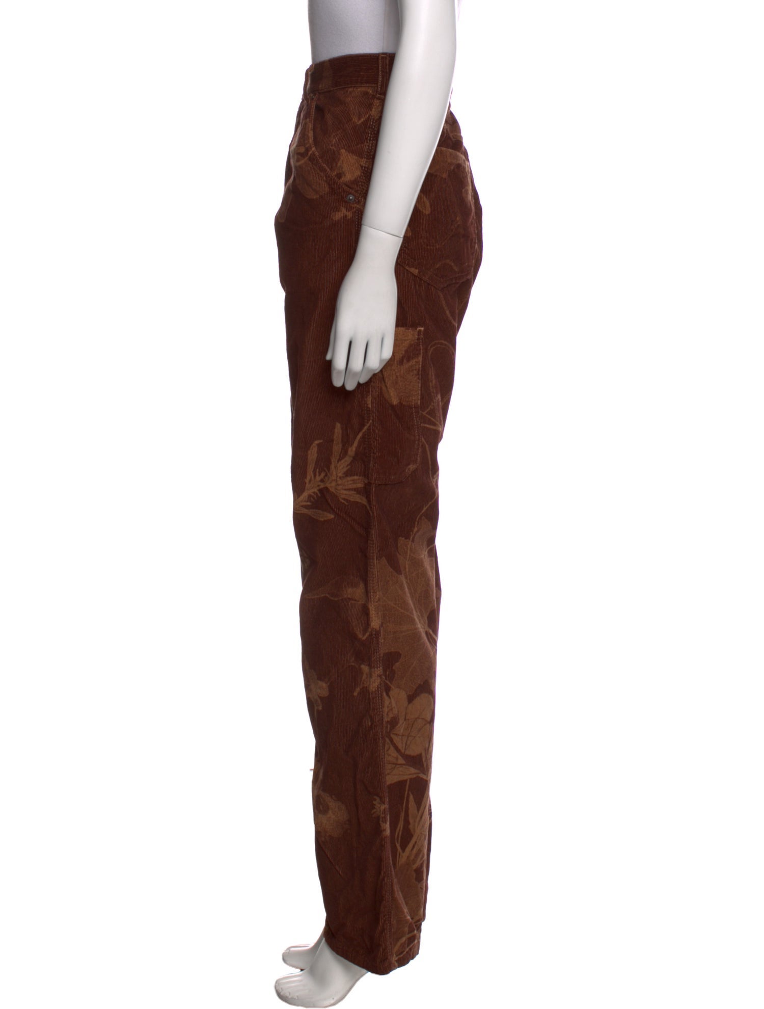 Dries Van Noten Floral Print Wide Leg Pants