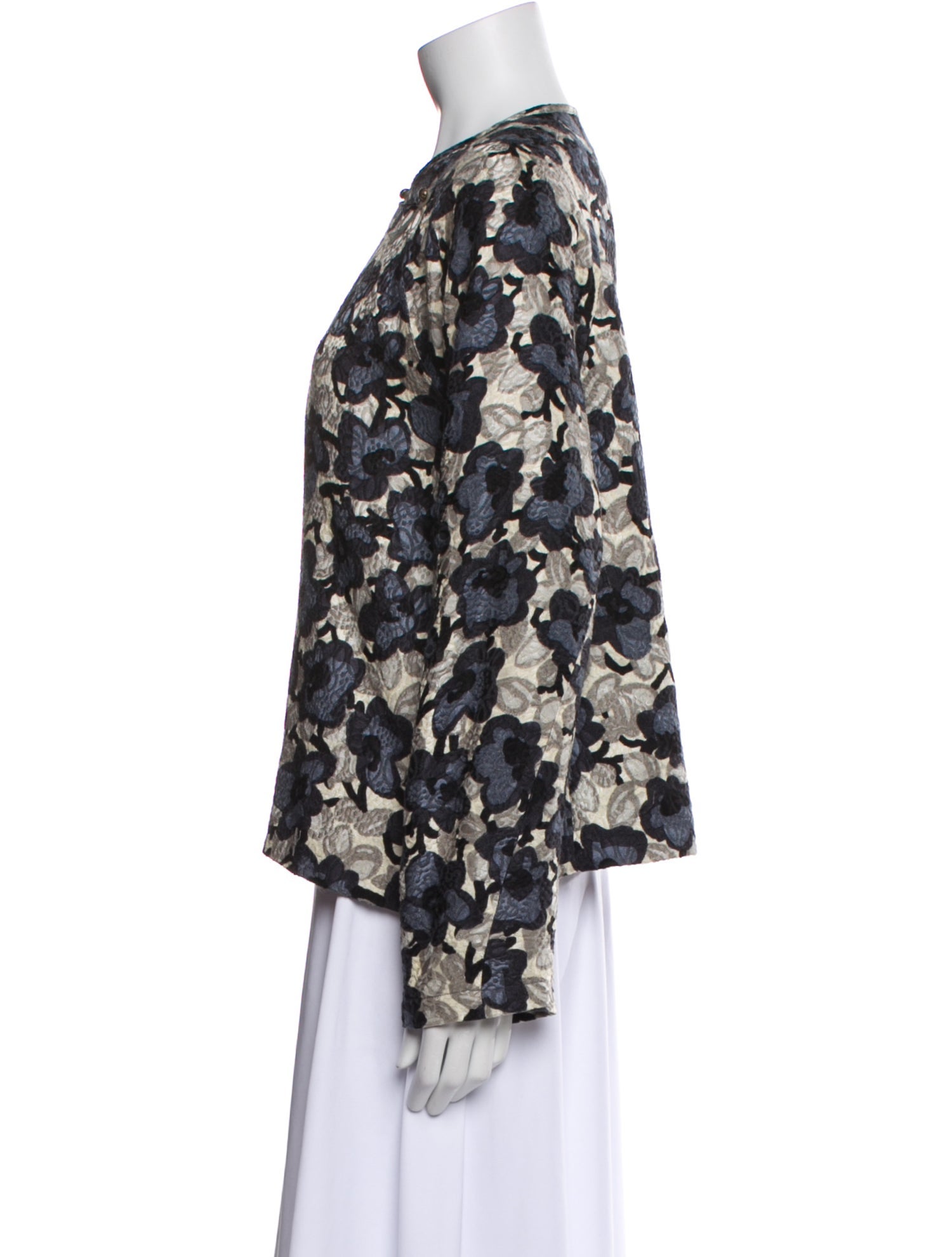 Dries Van Noten Wool Floral Print Jacket