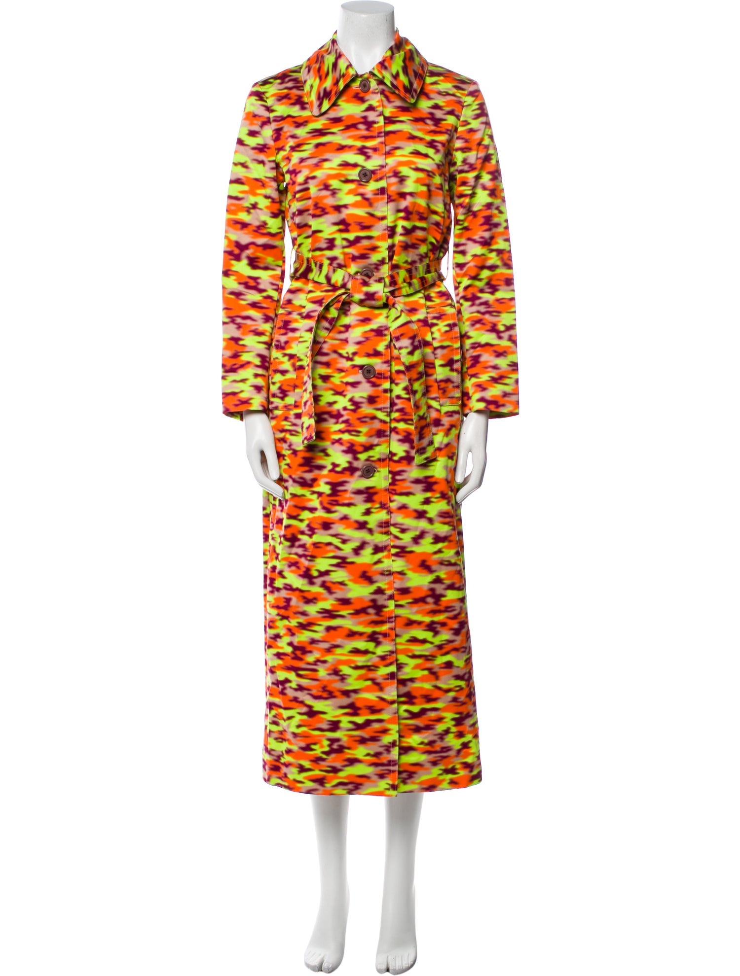 Dries Van Noten Printed Trench Coat w/ Tags